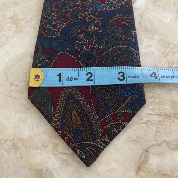 Christian Dior?100% Silk Vintage Paisley Tie - Picture 8 of 8